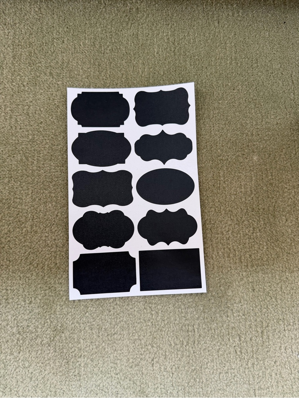 🗽Chalkboard Sticker Labels - Black Decorative Shape Pack